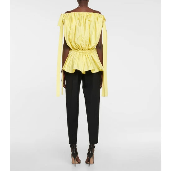 Alexander McQueen Off-shoulder Faille Peplum Top 2 Alexander McQueen Off-shoulder Faille Peplum Top - Image 2
