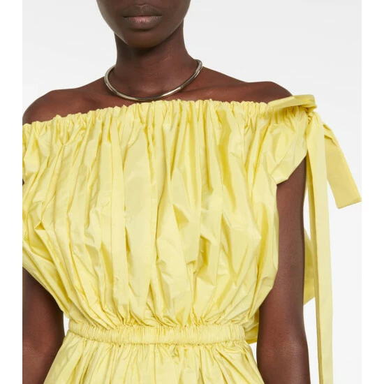 Alexander McQueen Off-shoulder Faille Peplum Top 3 Alexander McQueen Off-shoulder Faille Peplum Top - Image 3