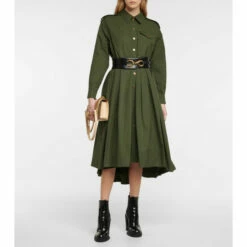 Alexander McQueen Cotton Midi Dress