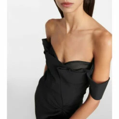 Alexander McQueen Off-shoulder Ruched Crêpe Gown -Alexander McQueen Sales Store unnamed file 1674