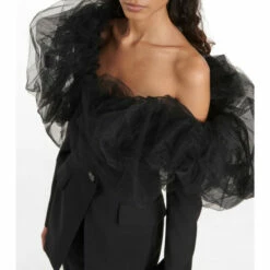 Alexander McQueen Tulle-trimmed Wool And Mohair Blazer Minidress -Alexander McQueen Sales Store unnamed file 1682