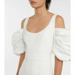 Alexander McQueen Puff-sleeved Crêpe Gown -Alexander McQueen Sales Store unnamed file 1691