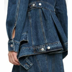 Alexander McQueen Peplum Denim Jacket -Alexander McQueen Sales Store unnamed file 1717