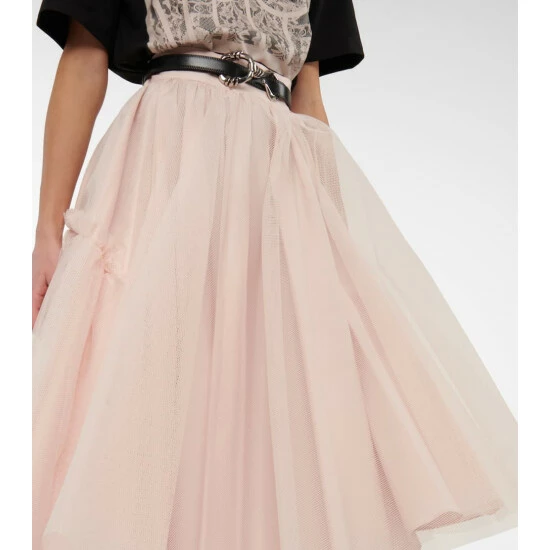 Alexander McQueen Ruffle-trimmed Tulle Midi Skirt 3 Alexander McQueen Ruffle-trimmed Tulle Midi Skirt - Image 3