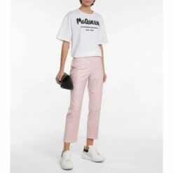 Alexander McQueen High-rise Cropped Wool Pants