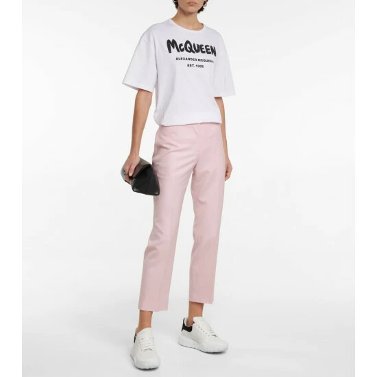 Alexander McQueen High-rise Cropped Wool Pants 1 Alexander McQueen High-rise Cropped Wool Pants