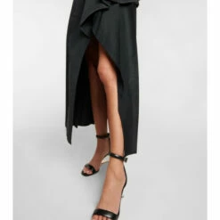 Alexander McQueen Pleated Faille Gown -Alexander McQueen Sales Store unnamed file 1734