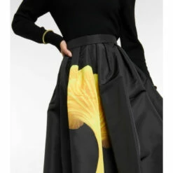 Alexander McQueen Printed Satin Midi Skirt -Alexander McQueen Sales Store unnamed file 1755
