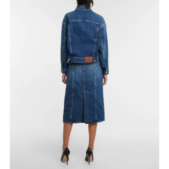 Alexander McQueen Cropped Denim Jacket 2 Alexander McQueen Cropped Denim Jacket - Image 2