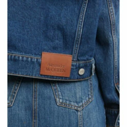 Alexander McQueen Cropped Denim Jacket 7 Alexander McQueen Cropped Denim Jacket -Alexander McQueen Sales Store unnamed file 1759