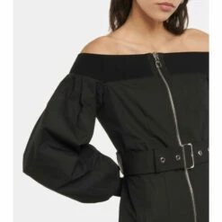 Alexander McQueen Off-shoulder Cotton Poplin Midi Dress -Alexander McQueen Sales Store unnamed file 1771