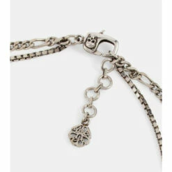 Alexander McQueen Spider And Skull Brass Necklace