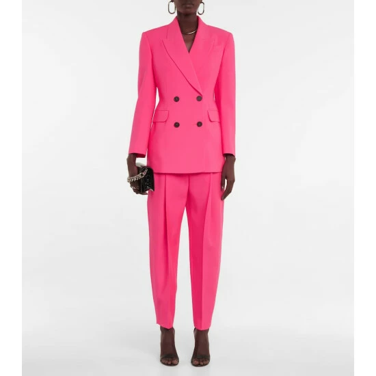 Alexander McQueen Double-breasted Wool Blazer 1 Alexander McQueen Double-breasted Wool Blazer