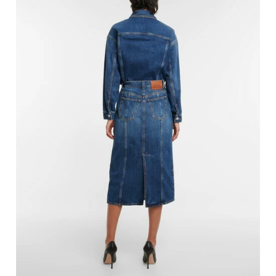 Alexander McQueen Denim Midi Skirt 2 Alexander McQueen Denim Midi Skirt - Image 2