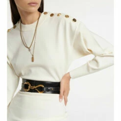 Alexander McQueen Buttoned Wool-blend Midi Dress -Alexander McQueen Sales Store unnamed file 1811