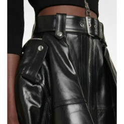 Alexander McQueen Belted High-rise Leather Miniskirt 5 Alexander McQueen Belted High-rise Leather Miniskirt -Alexander McQueen Sales Store unnamed file 1818