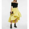 Alexander McQueen High-rise Polyfaille Midi Skirt