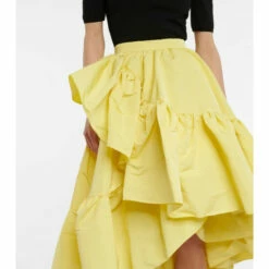 Alexander McQueen High-rise Polyfaille Midi Skirt -Alexander McQueen Sales Store unnamed file 1821
