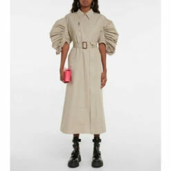 Alexander McQueen Cotton Poplin Midi Dress