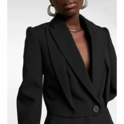 Alexander McQueen Cropped Wool Blazer -Alexander McQueen Sales Store unnamed file 184