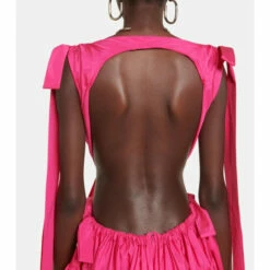 Alexander McQueen Pleated Polyfaille Midi Dress 8 Alexander McQueen Pleated Polyfaille Midi Dress -Alexander McQueen Sales Store unnamed file 1888