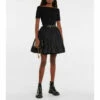 Alexander McQueen Pleated Taffeta Miniskirt