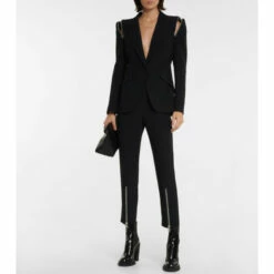 Alexander McQueen High-rise Slim Crêpe Pants