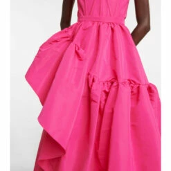 Alexander McQueen Asymmetric Faille Corset Gown -Alexander McQueen Sales Store unnamed file 1907