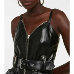 Alexander McQueen Leather Minidress -Alexander McQueen Sales Store unnamed file 1910