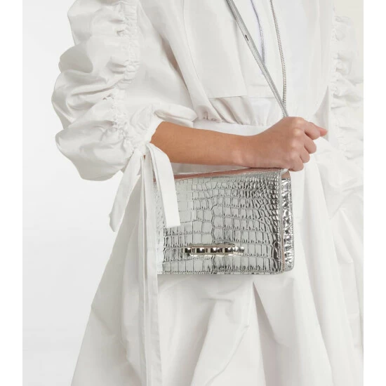 Alexander McQueen Four Ring Metallic Shoulder Bag 1 Alexander McQueen Four Ring Metallic Shoulder Bag