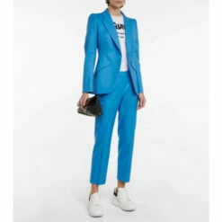 Alexander McQueen High-rise Cropped Wool Pants