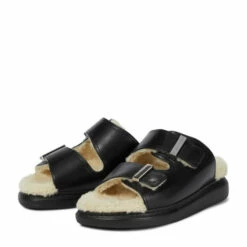 Alexander McQueen Shearling-trimmed Leather Sandals -Alexander McQueen Sales Store unnamed file 1976