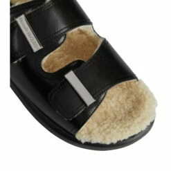 Alexander McQueen Shearling-trimmed Leather Sandals -Alexander McQueen Sales Store unnamed file 1977