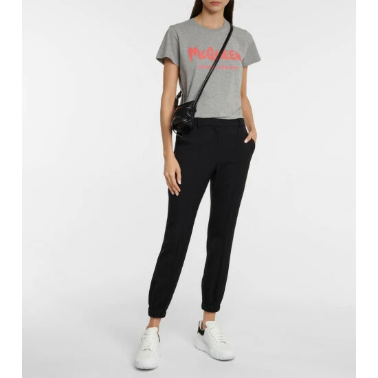 Alexander McQueen Logo-printed Cotton Jersey T-shirt 1 Alexander McQueen Logo-printed Cotton Jersey T-shirt