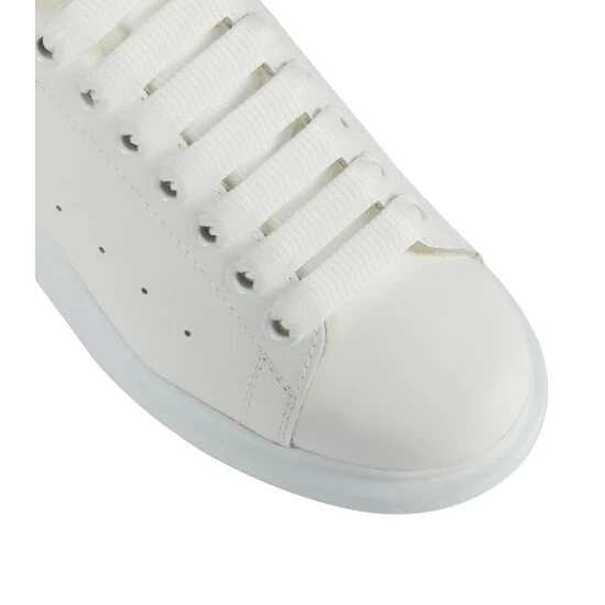 Alexander McQueen Oversized Shearling-trimmed Leather Sneakers 5 Alexander McQueen Oversized Shearling-trimmed Leather Sneakers - Image 5