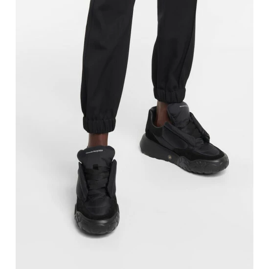 Alexander McQueen Puffy Suede-trimmed Sneakers 3 Alexander McQueen Puffy Suede-trimmed Sneakers - Image 3