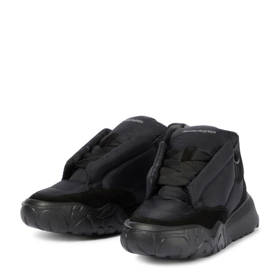 Alexander McQueen Puffy Suede-trimmed Sneakers 4 Alexander McQueen Puffy Suede-trimmed Sneakers - Image 4
