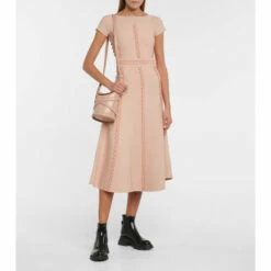 Alexander McQueen Off-shoulder Midi Dress