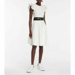 Alexander McQueen Glitter-trimmed Leather Sneakers