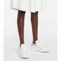 Alexander McQueen Glitter-trimmed Leather Sneakers -Alexander McQueen Sales Store unnamed file 2076