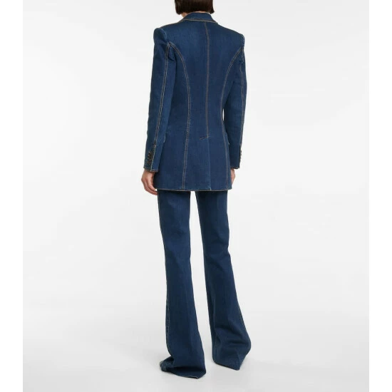 Alexander McQueen Single-breasted Denim Blazer 2 Alexander McQueen Single-breasted Denim Blazer - Image 2