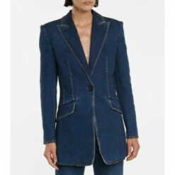 Alexander McQueen Single-breasted Denim Blazer 7 Alexander McQueen Single-breasted Denim Blazer -Alexander McQueen Sales Store unnamed file 2085