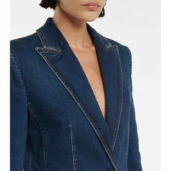 Alexander McQueen Single-breasted Denim Blazer 8 Alexander McQueen Single-breasted Denim Blazer -Alexander McQueen Sales Store unnamed file 2086