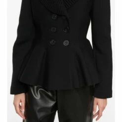 Alexander McQueen Wool-blend Peplum Jacket -Alexander McQueen Sales Store unnamed file 2091