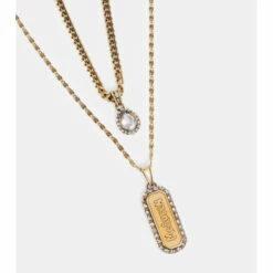 Alexander McQueen Graffiti Embellished Necklace -Alexander McQueen Sales Store unnamed file 2161