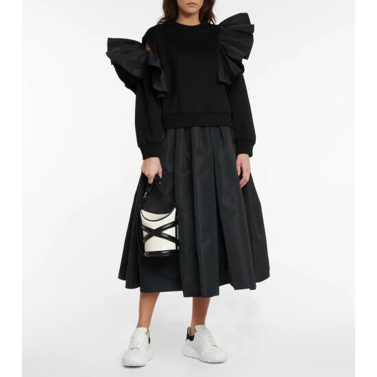 Alexander McQueen Ruffled-trimmed Sweatshirt 1 Alexander McQueen Ruffled-trimmed Sweatshirt