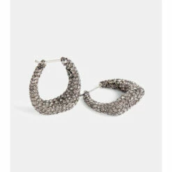 Alexander McQueen Molten Embellished Hoop Earrings 6 Alexander McQueen Molten Embellished Hoop Earrings -Alexander McQueen Sales Store unnamed file 2195