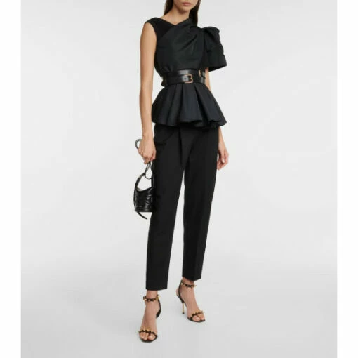Alexander McQueen Asymmetric Peplum Top 8 Alexander McQueen Asymmetric Peplum Top -Alexander McQueen Sales Store unnamed file 2209
