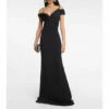 Alexander McQueen Off-shoulder Crêpe Gown