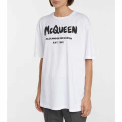 Alexander McQueen Logo Cotton Jersey T-shirt -Alexander McQueen Sales Store unnamed file 2245